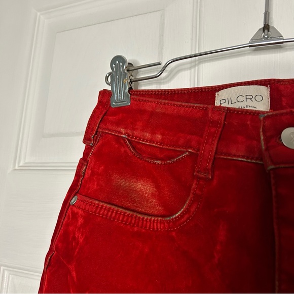 Anthropologie Pilcro The Annie Flocked High-Rise Straight-Leg Jeans - Picture 7 of 16